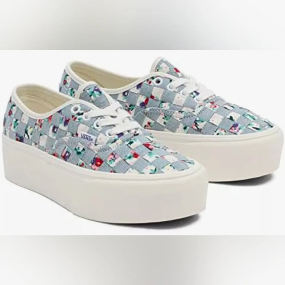 Vans Authentic Stackform 'Woven Floral and Denim' Sneakers Size 10 New MSRP $85